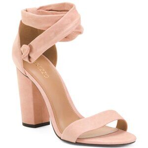 AREZZO Made In Brazil Suede Isabelli Lace Heel Sandals